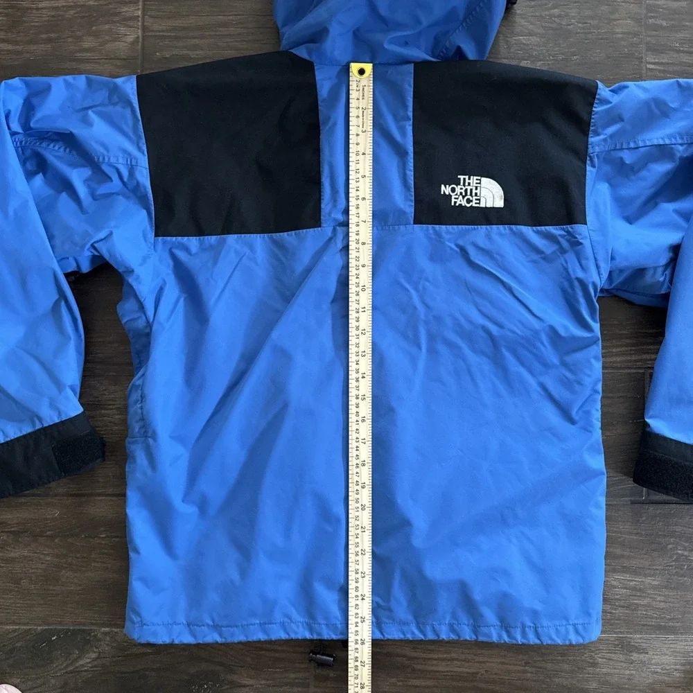 North Face Goretex Ski Jacket Men M Blue Hooded Pockets Pit Zip Vintage 90s Y2K